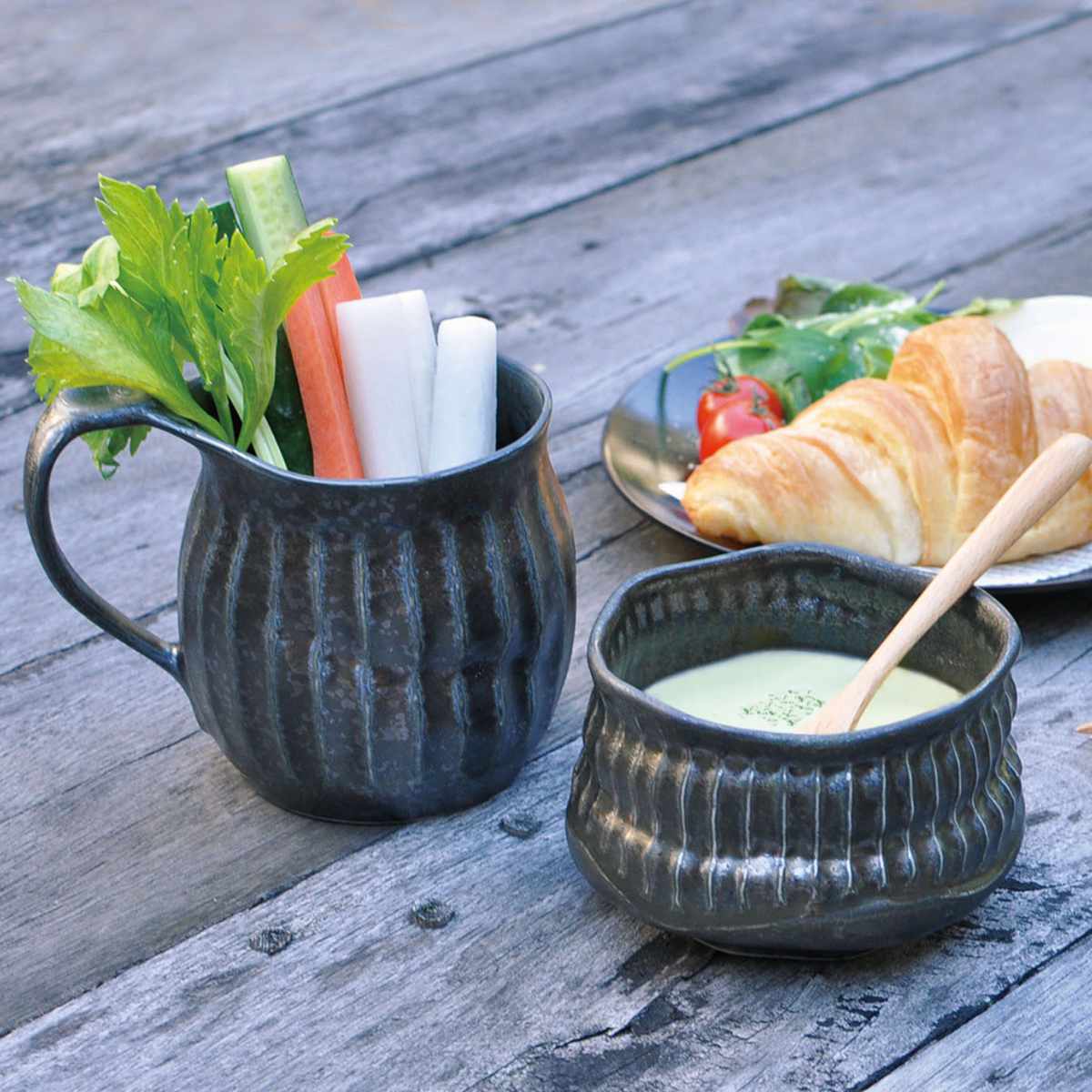 美品　抹茶碗 抹茶碗 410ml 削ぎ目 陶器 美濃焼 （ 電子レンジ対応 抹茶茶碗 茶碗