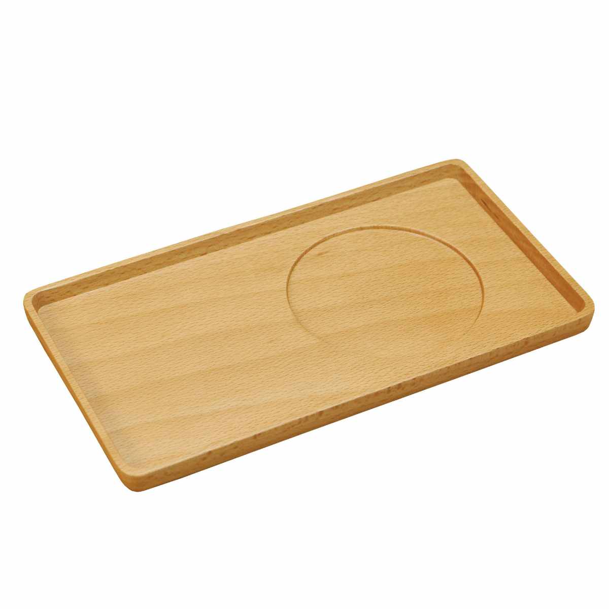 トレー 22cm カフェトレー ビーチ 木製 （ トレイ 木 お盆 カフェ