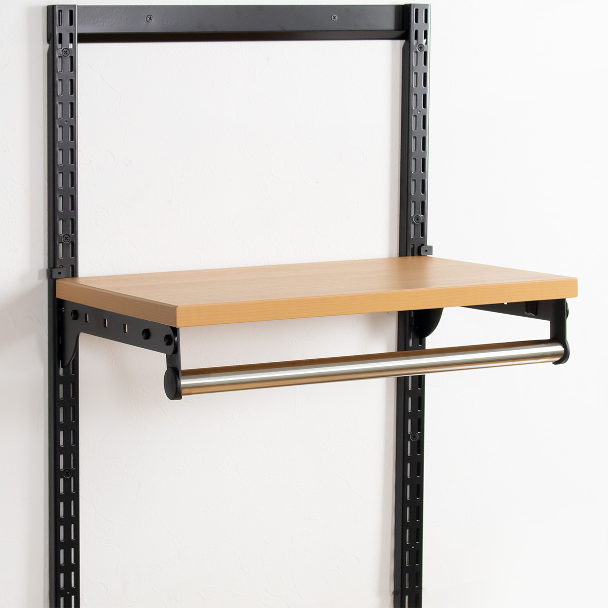 壁面収納 FKレール 幅46.5cm フィットラック ブラック （ 幅465mm