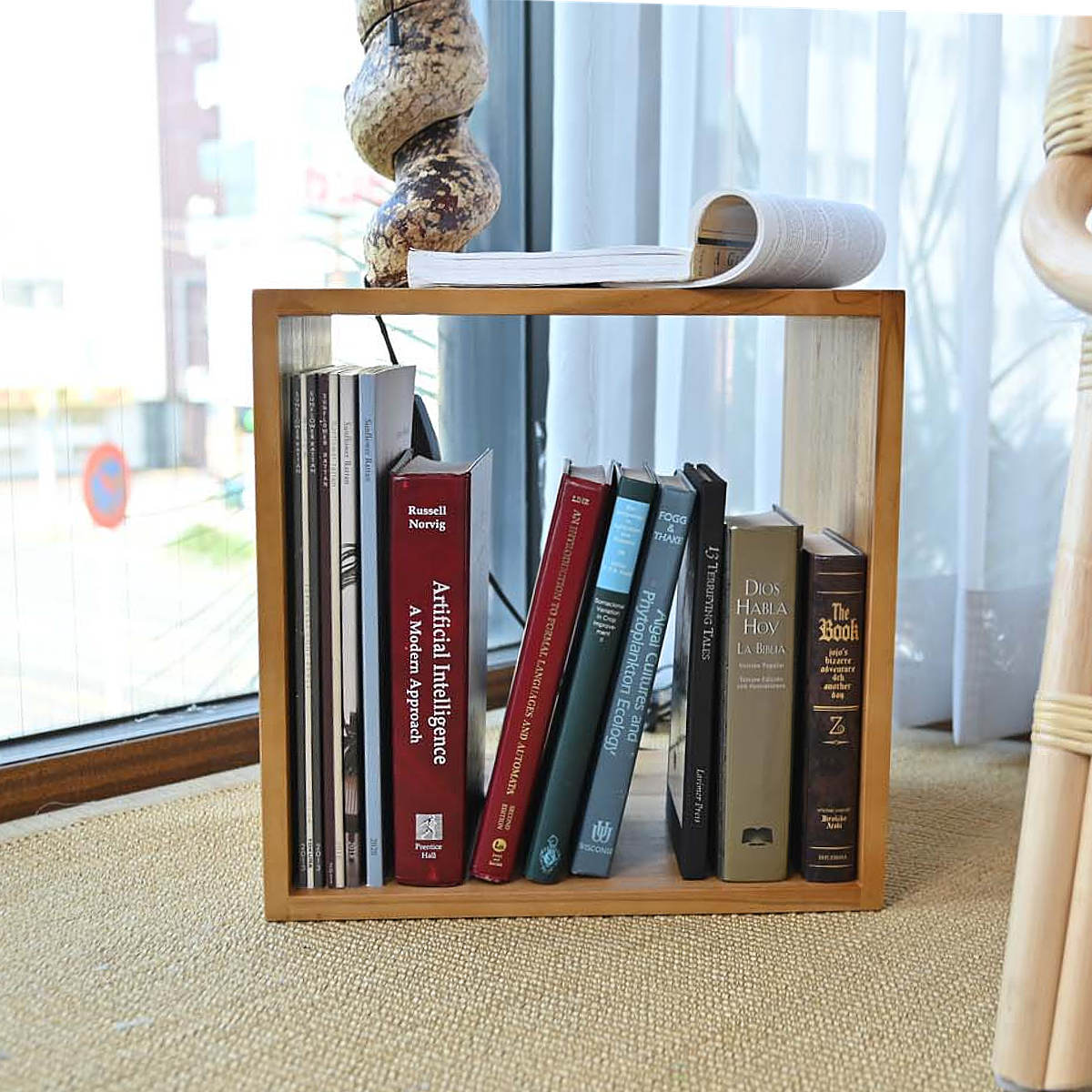 オープンラック ボックス型 チーク材 36cm角 （ 収納ボックス キューブ