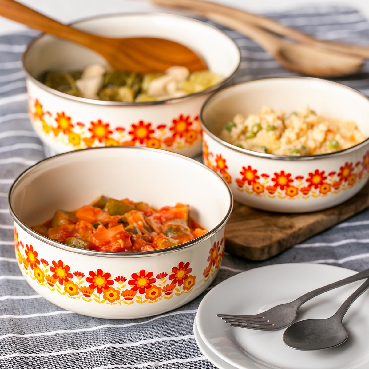 富士ホーロー 保存容器 800ml メモリーズ 14cm 丸型容器 サンフラワー