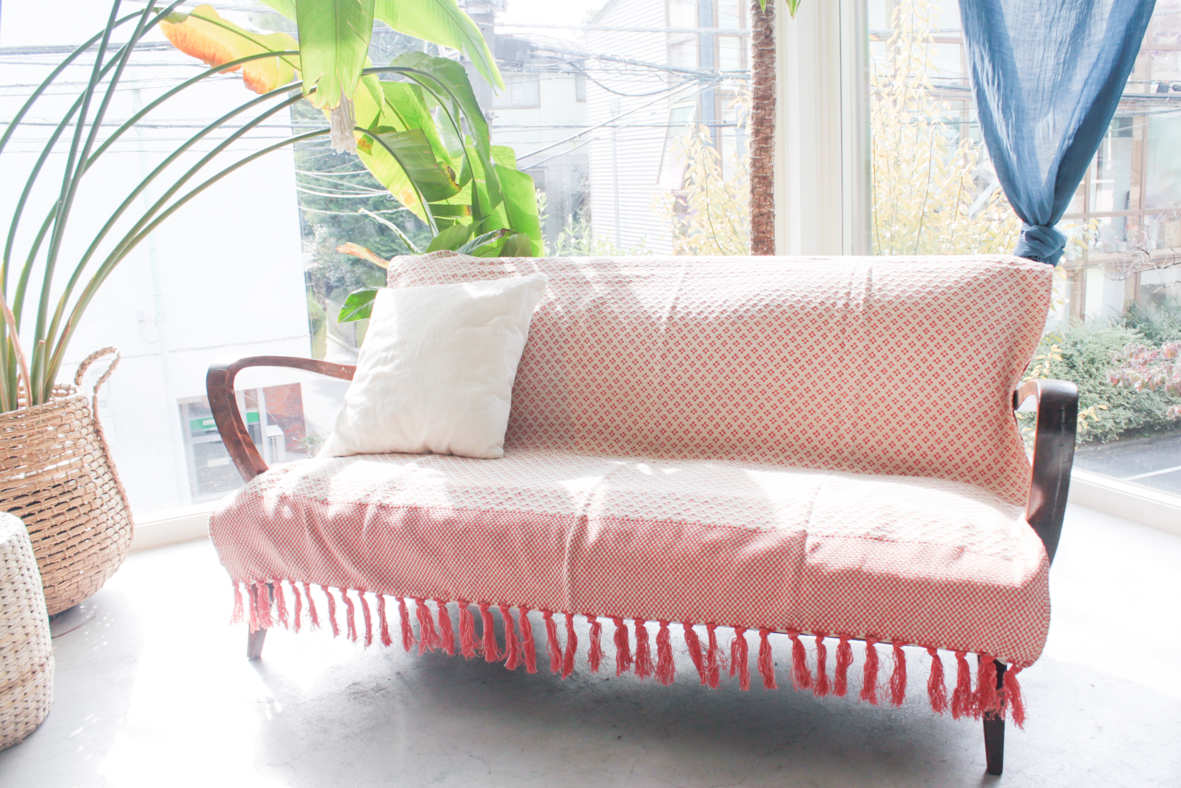 マルチカバー コットンスロー フラワー 140×200cm （ カバー ソファー