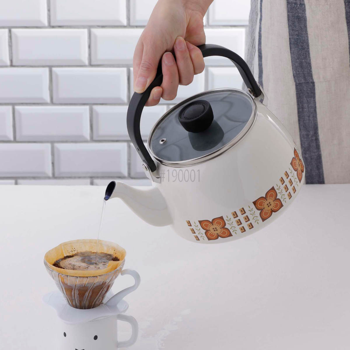 富士ホーロー やかん 2.5L IH対応 メモリーズ ゴールドナッツ ケトル