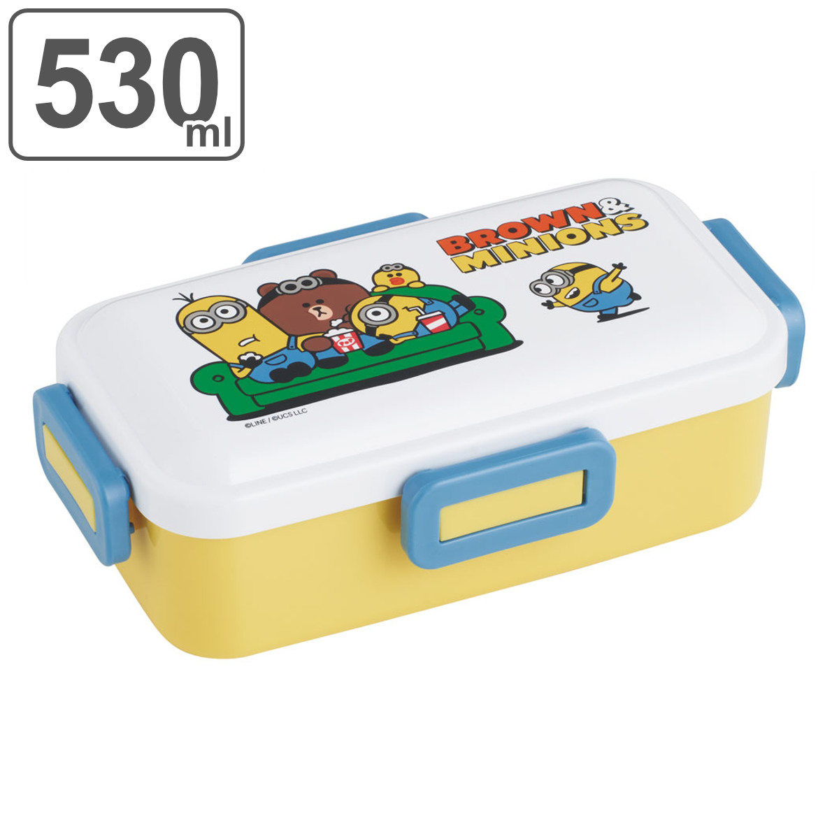スケーター 弁当箱 1段 530ml 抗菌 ふわっと ブラウン＆ミニオンズ