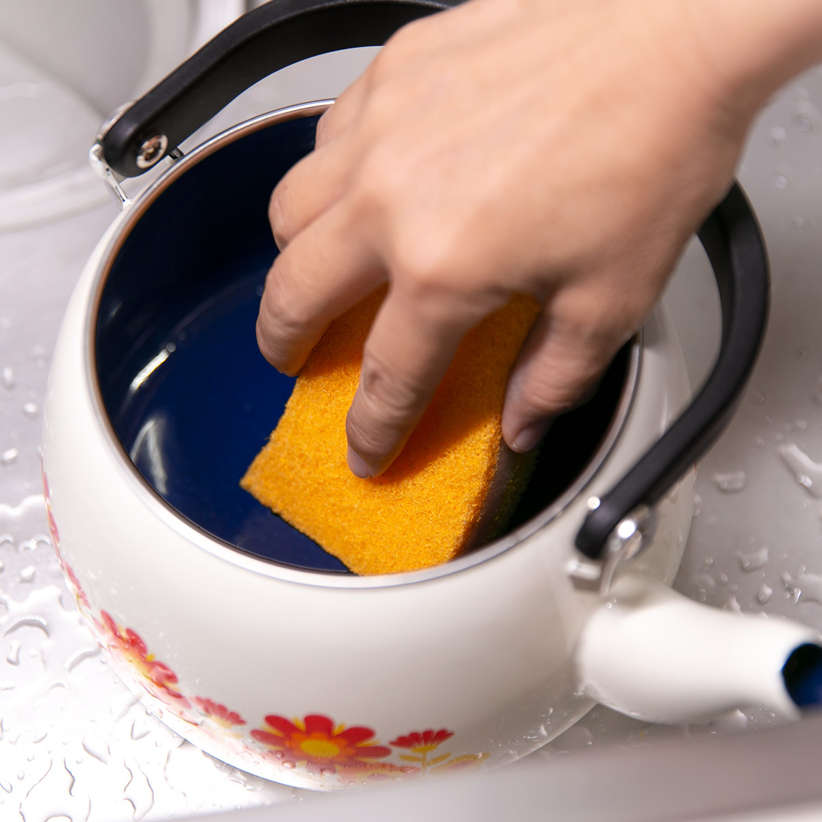 富士ホーロー やかん 2.5L IH対応 メモリーズ サンフラワー ケトル