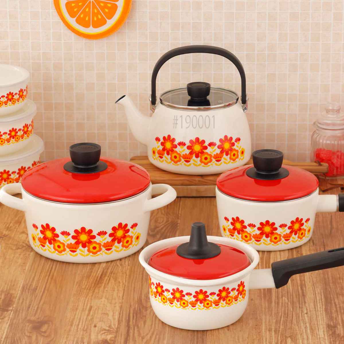 富士ホーロー やかん 2.5L IH対応 メモリーズ サンフラワー ケトル