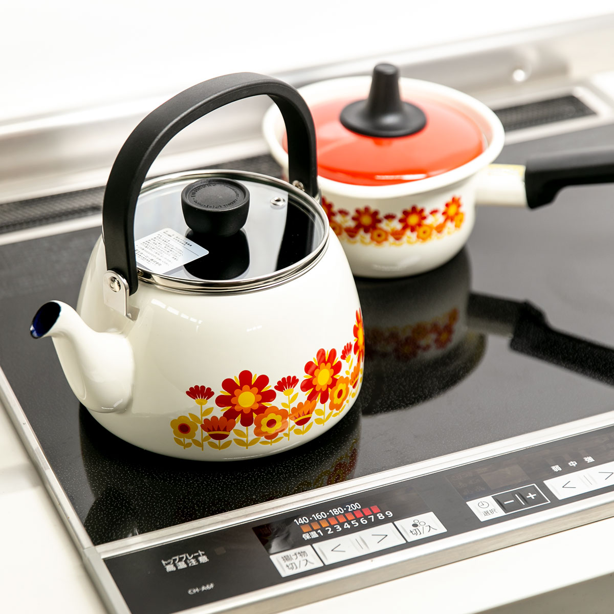 富士ホーロー やかん 2.5L IH対応 メモリーズ サンフラワー ケトル