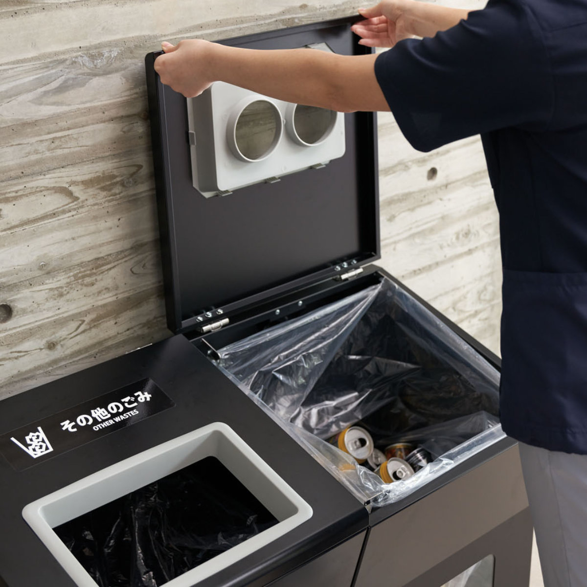 山崎産業 （法人限定） 屋内用ゴミ箱 100L 業務用ダストボックス 