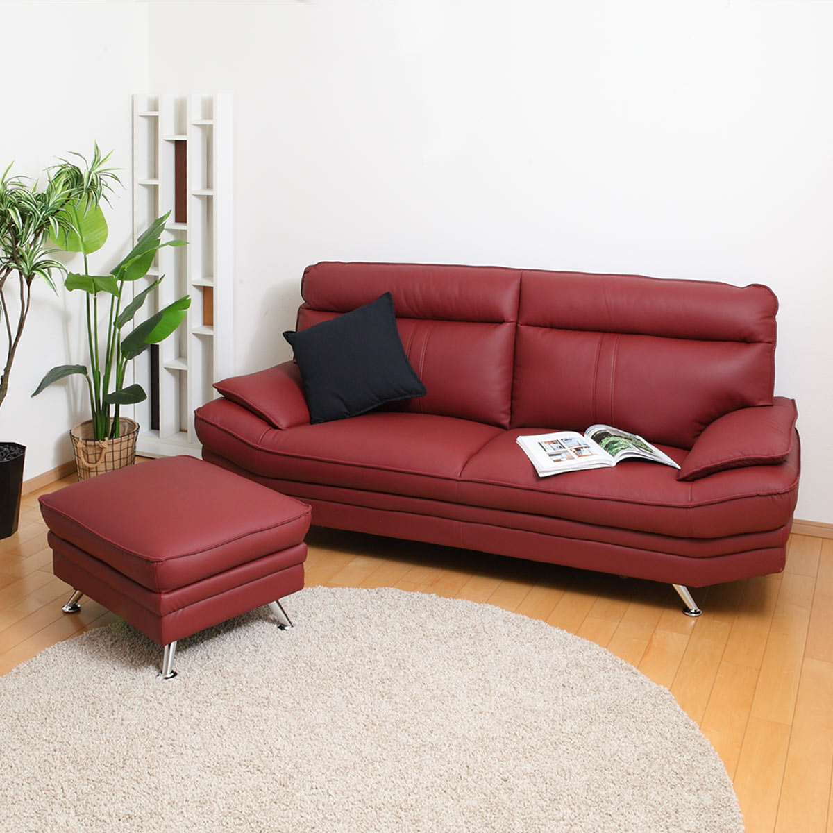 スツール 高さ41cm レザー （ 開梱設置 椅子 ソファ ソファ