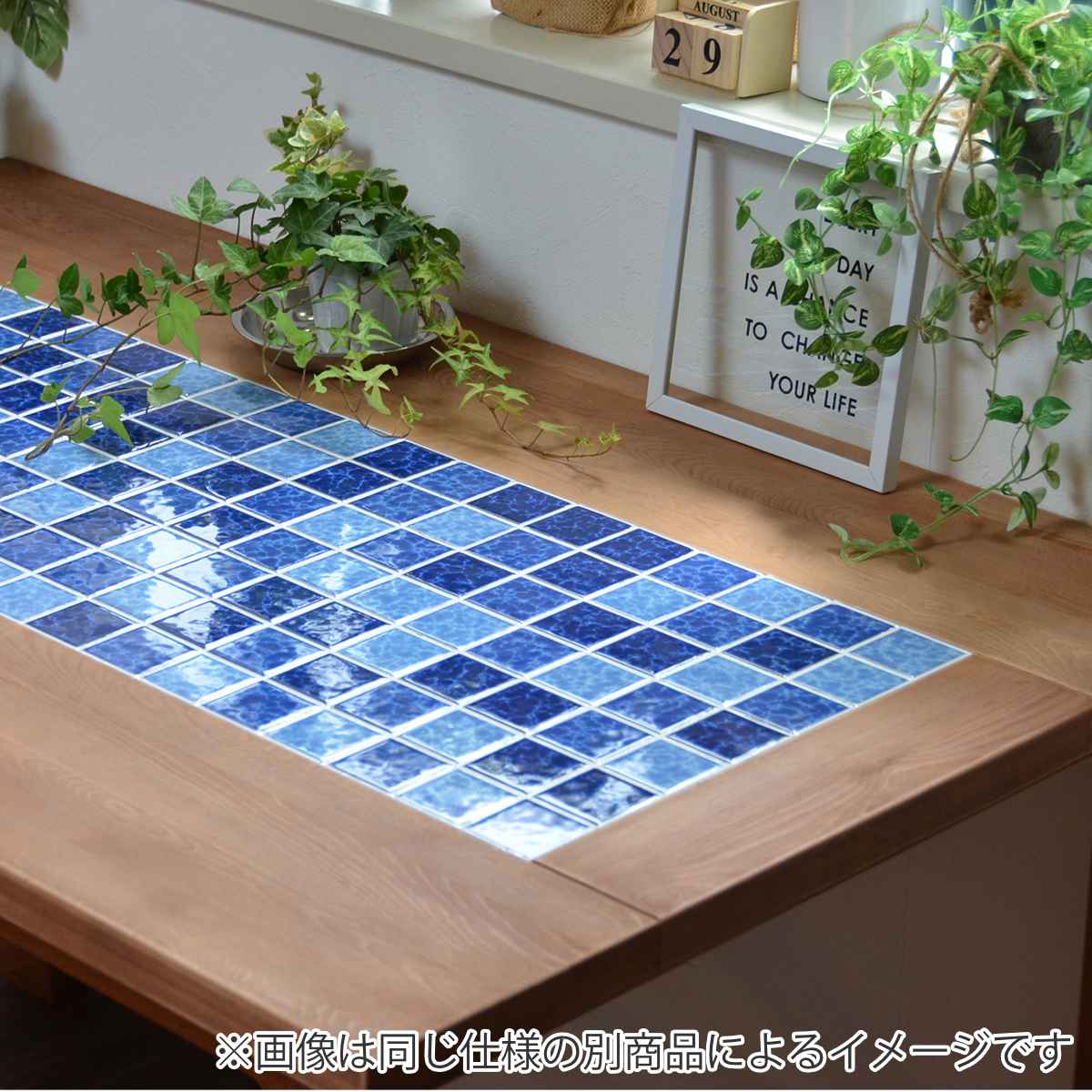 オープンラック 3段 天然木 タイル天板 PUDDLE 幅60cm （ パドル 収納