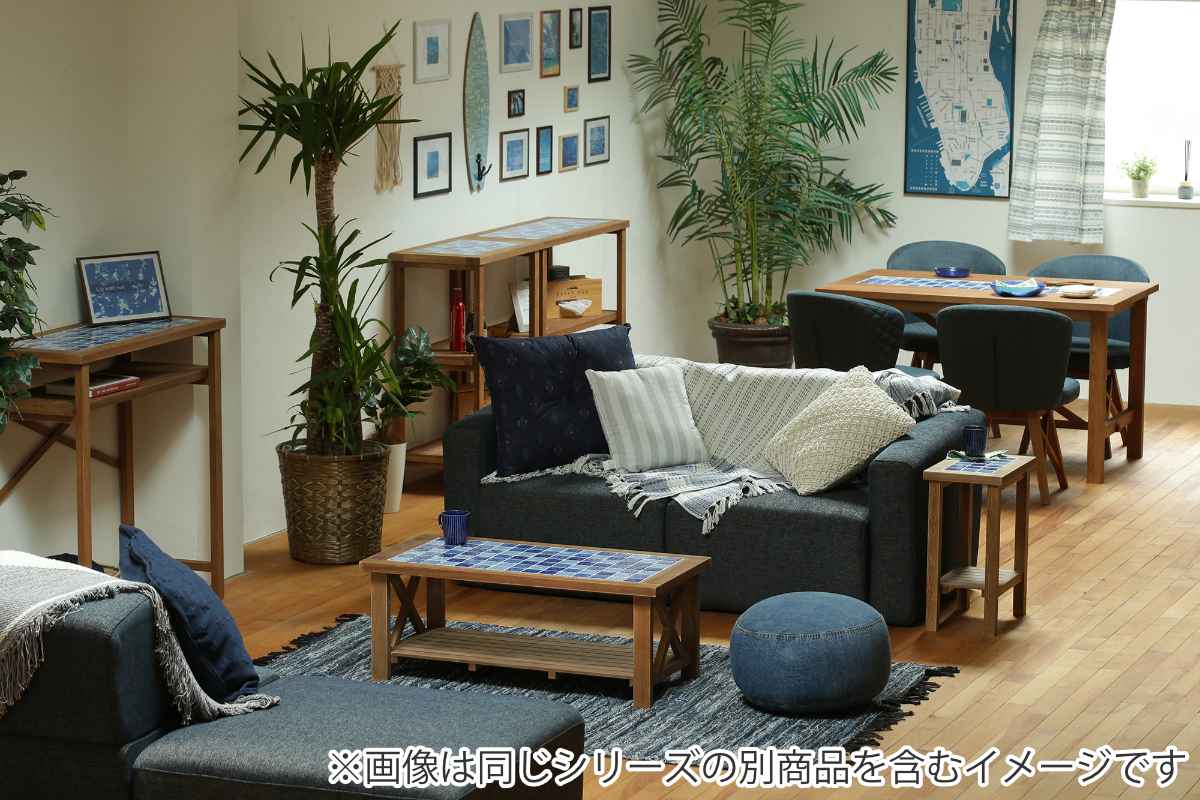 オープンラック 3段 天然木 タイル天板 PUDDLE 幅60cm （ パドル 収納