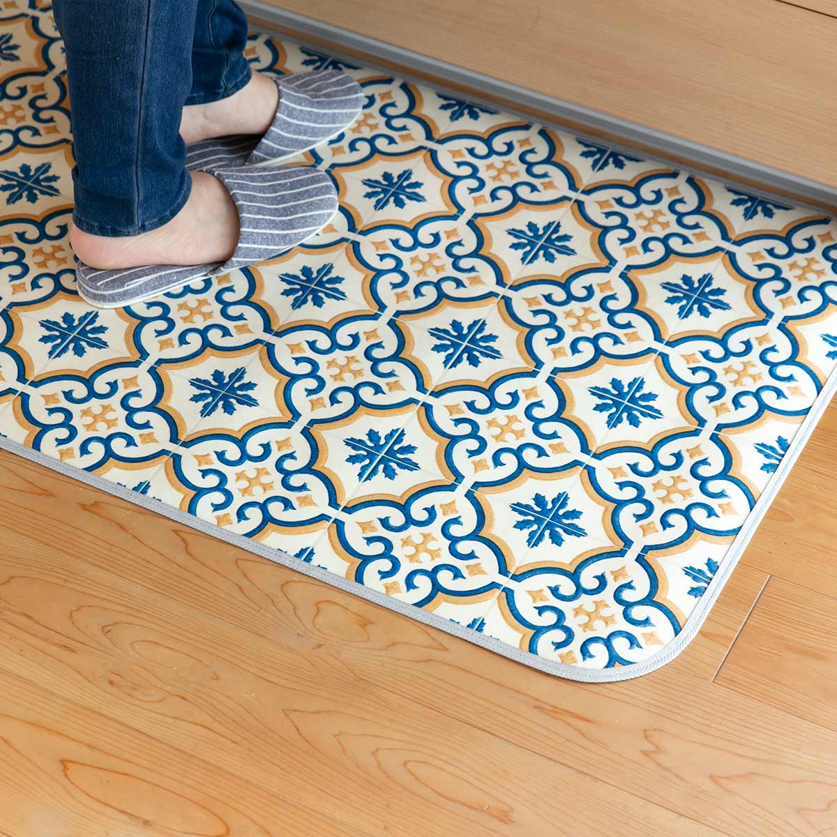 ウールギャべ 手織り 70×137cm キッチンマットサイズ 新品未使用 シンコール キッチンマット 2cm単位 オーダー 80×90〜130cm Eタイプ