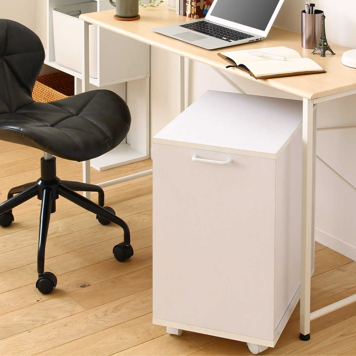 岩附 デスク 幅140cm 木目調 スチール脚 （ ワークデスク シンプル