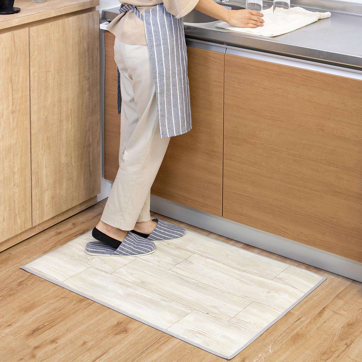 玄関マット 室内用 30×90cm アンティグオ 撥水加工 （ 玄関 マット 框