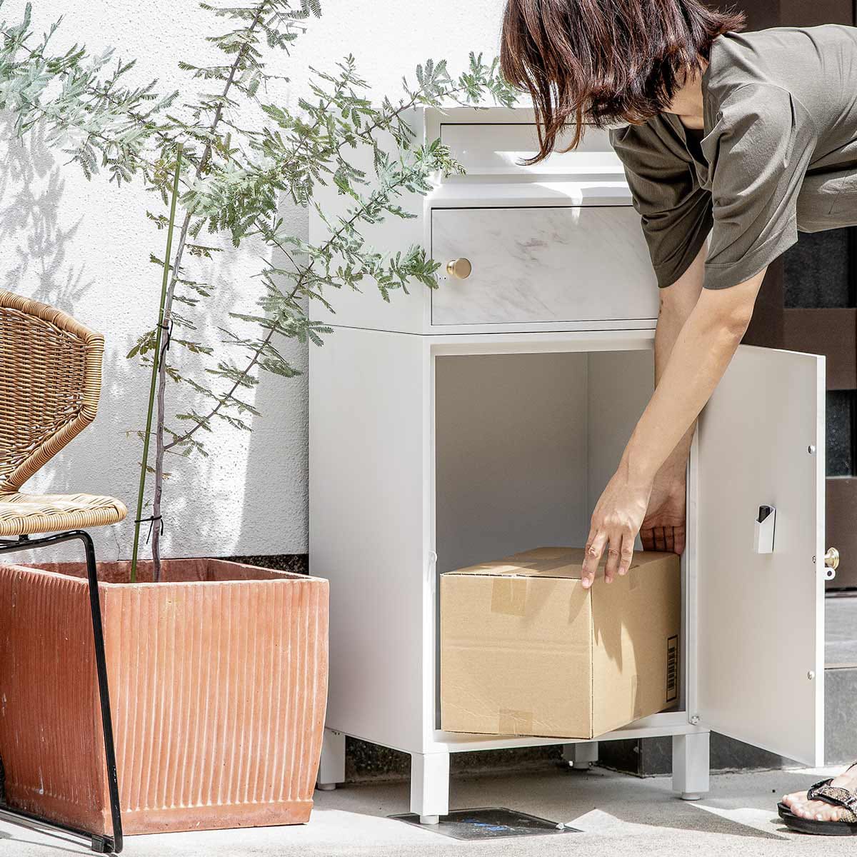郵便ポスト 宅配ボックス 大理石調 （ ポスト 宅配 ボックス 一戸建て 