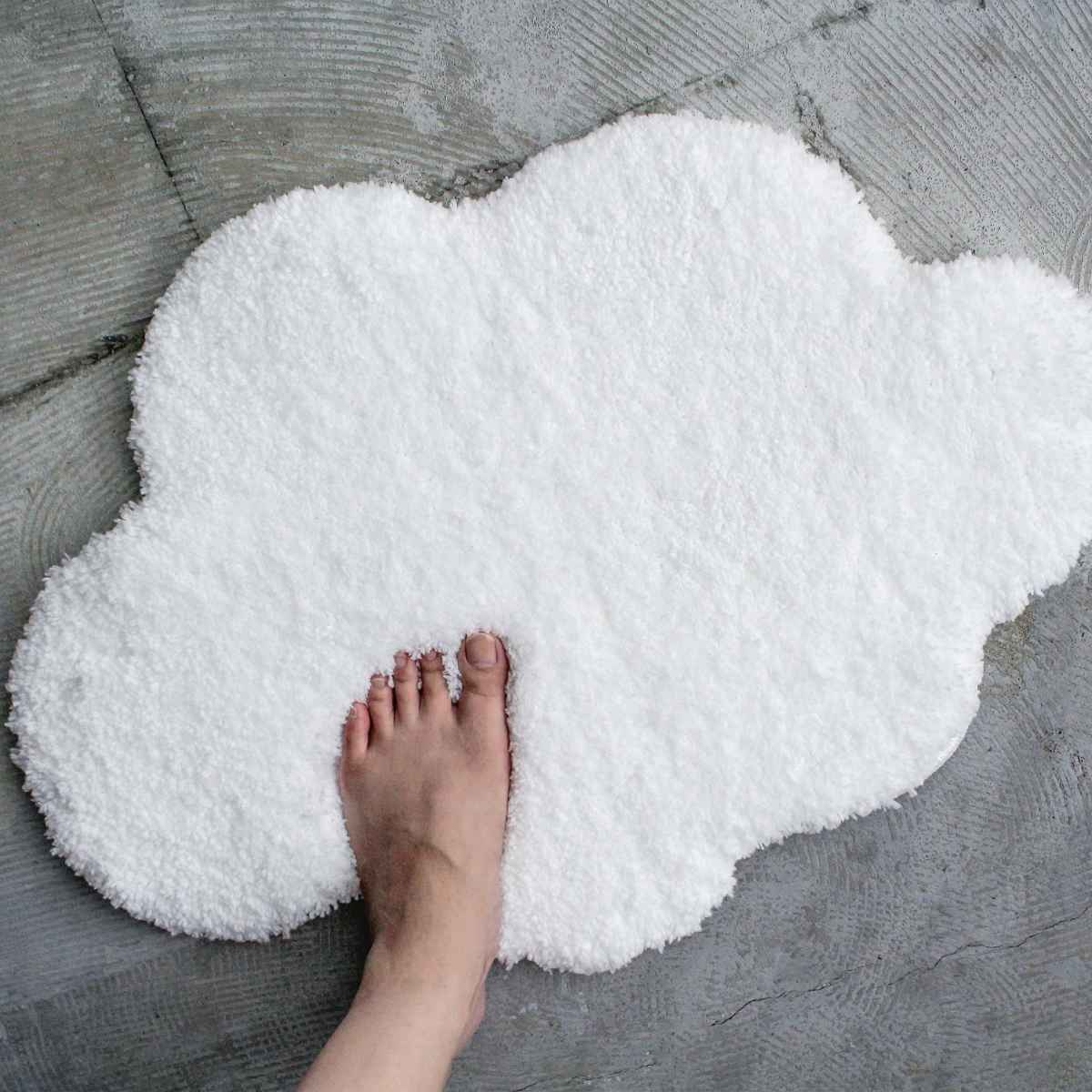 ＆NE バスマット Cloud 60×43cm （ ＆NE お風呂マット 足拭きマット 速