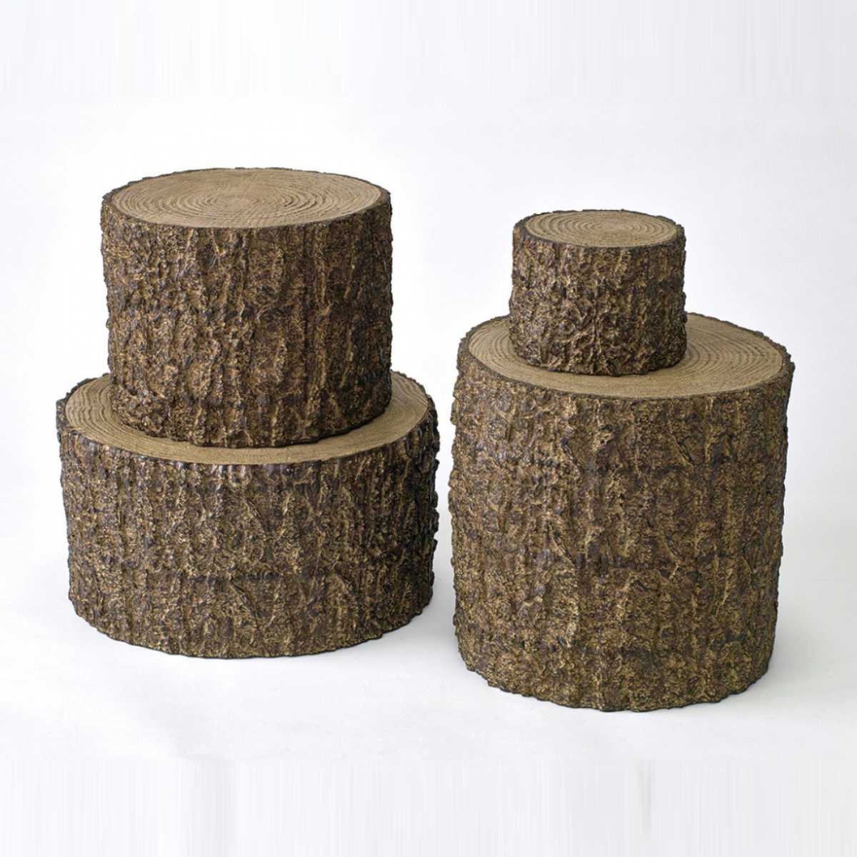 オーナメント レジン切り株オブジェ XLサイズ （ オブジェ 切り株 花台