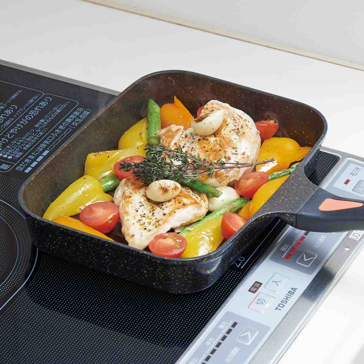 アイメディア 魚焼き フライパン IH対応 IHゴールドマーブル魚焼きパン