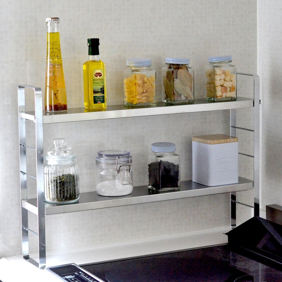 bws ステンレス　伸縮ラック　調味料ラック　キッチンラック be worth style（ビーワーススタイル） 特典付き 調味料ラック 伸縮