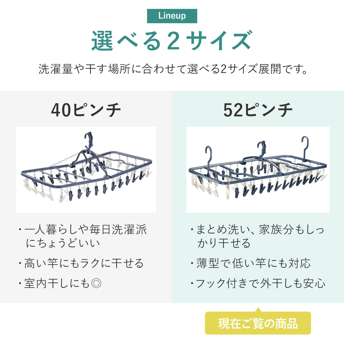 洗濯ハンガー 角ハンガー 52ピンチ 干し分け neo （ 洗濯 ハンガー 