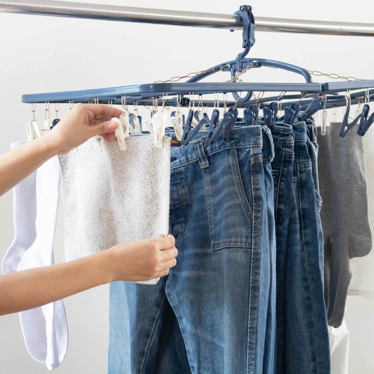 洗濯ハンガー 角ハンガー 52ピンチ 干し分け neo （ 洗濯 ハンガー