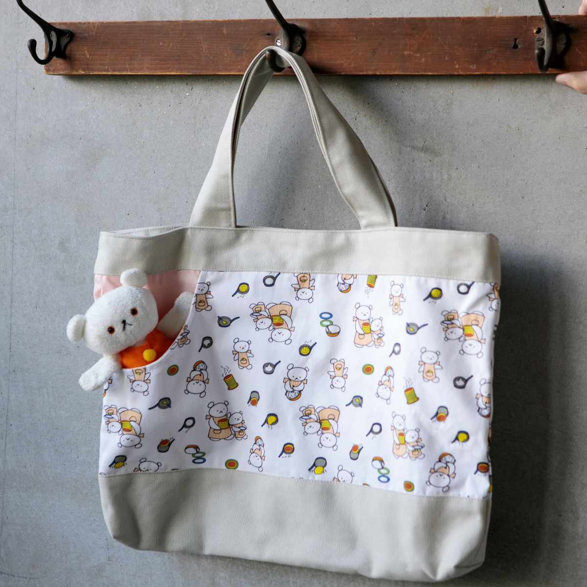 エコバッグ レッスントートバッグ こぐまちゃん しろくまちゃん