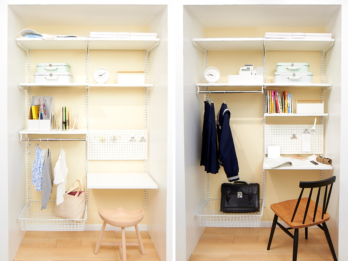 壁面収納 棚 パイプ付 TPセット 幅75cm×奥行40cm フィットラック