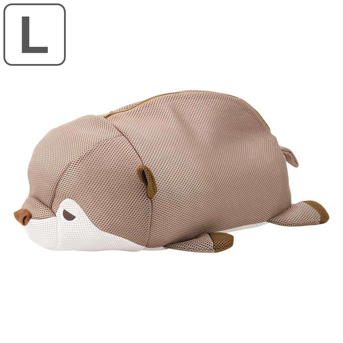 洗濯ネット Lサイズ カワウソ くるり （ ランドリーバッグ ランドリーネット 洗濯物 衣類 ）