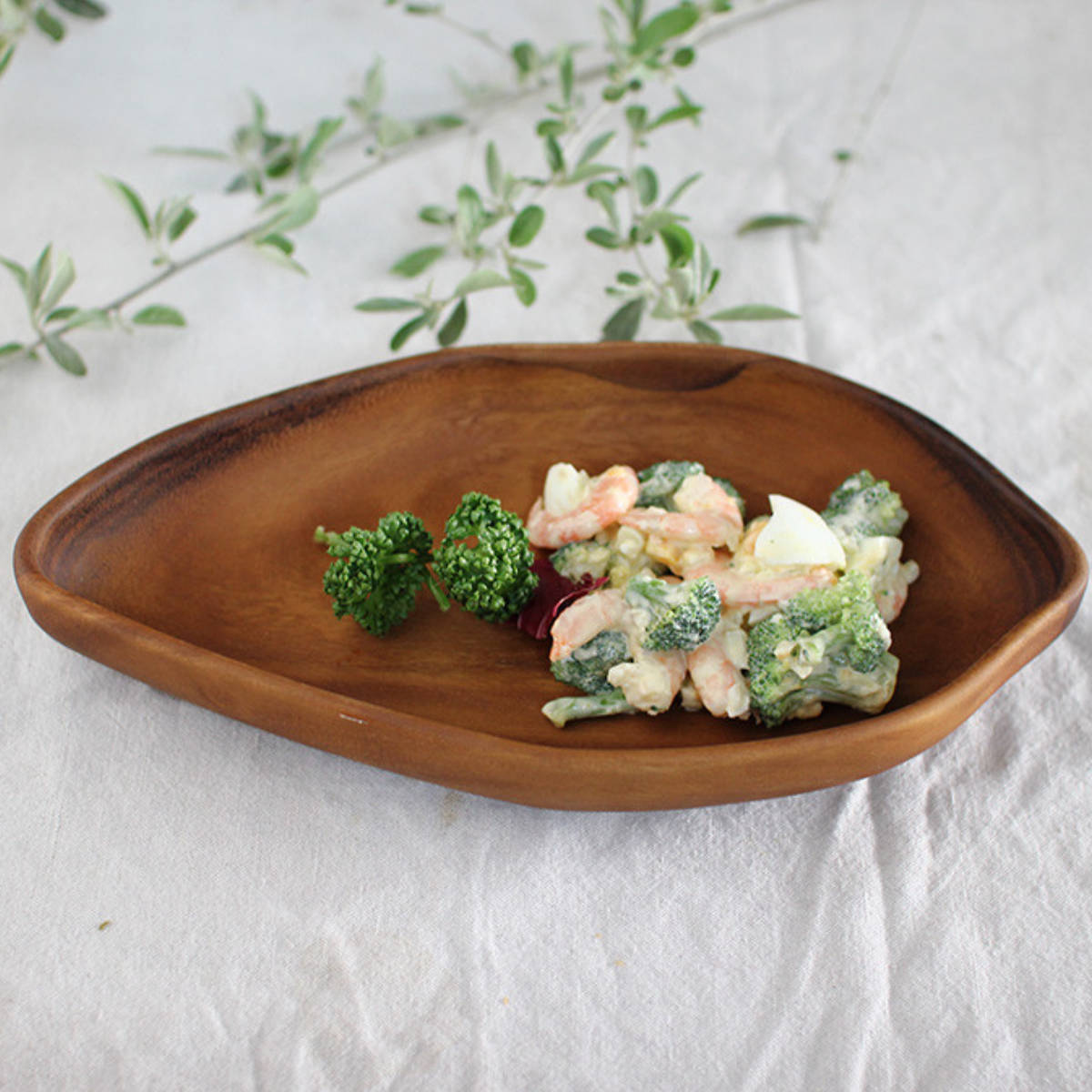 ボウル 30cm BONO リーフボウル アカシア 木製 （ 深皿 皿 お皿