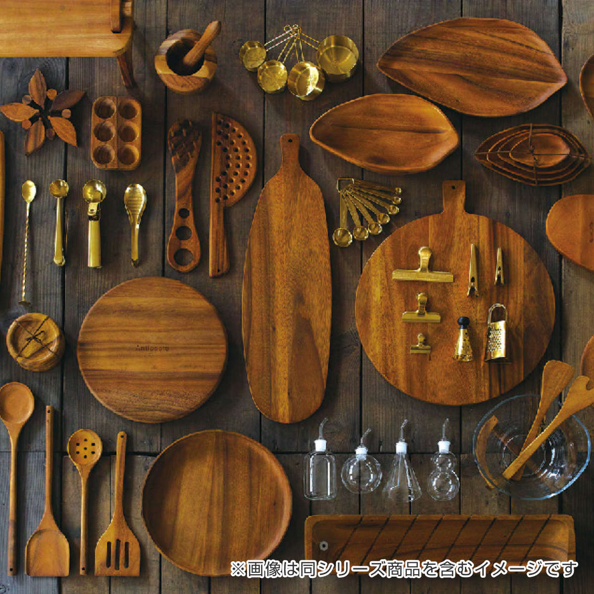 ボウル 30cm BONO リーフボウル アカシア 木製 （ 深皿 皿 お皿