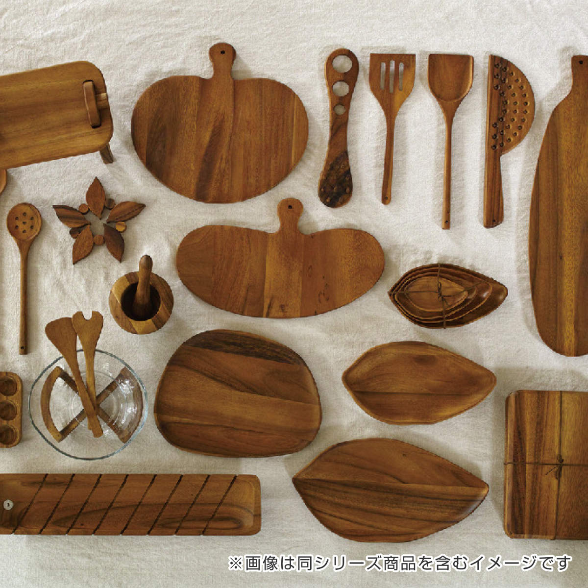 ボウル 30cm BONO リーフボウル アカシア 木製 （ 深皿 皿 お皿