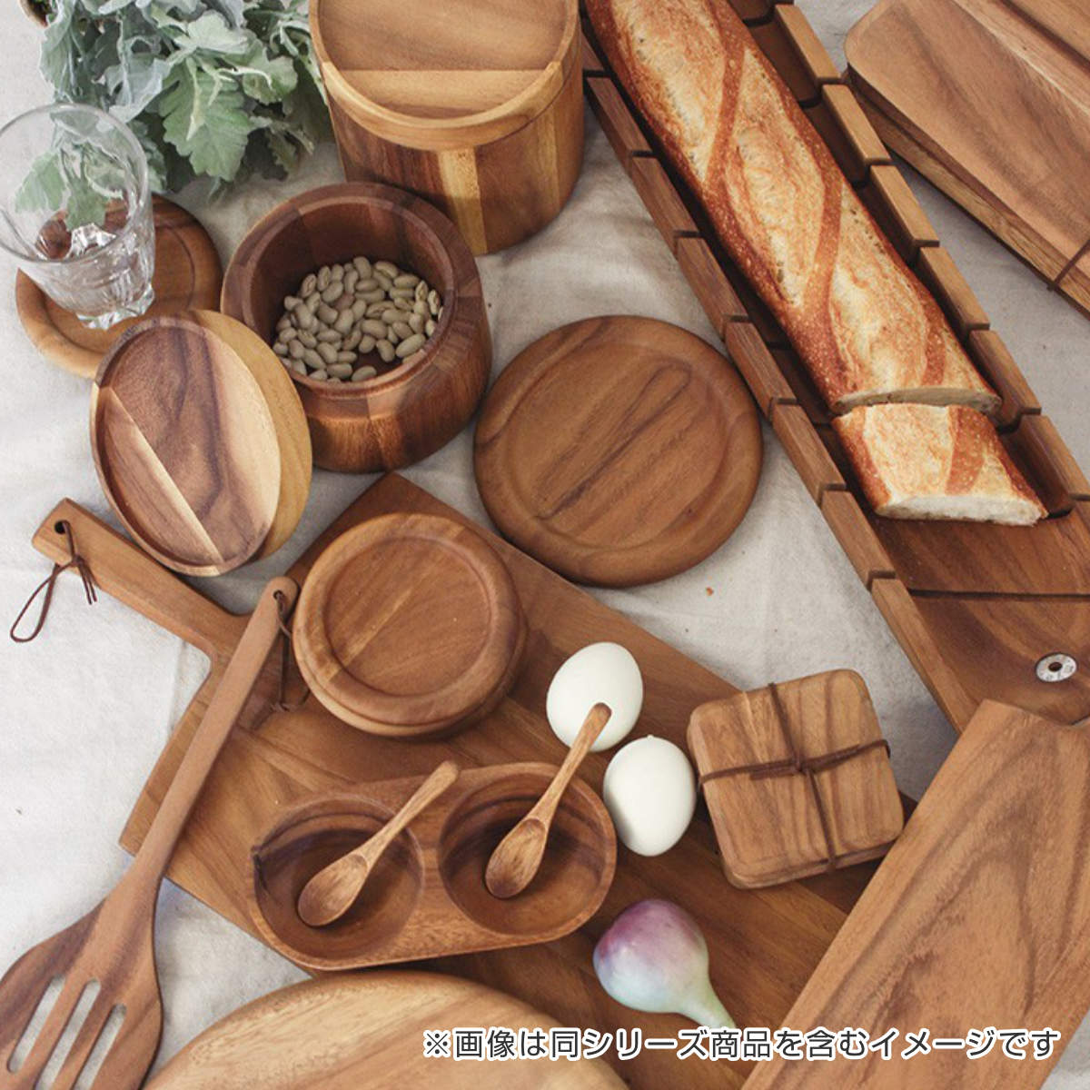 ボウル 30cm BONO リーフボウル アカシア 木製 （ 深皿 皿 お皿