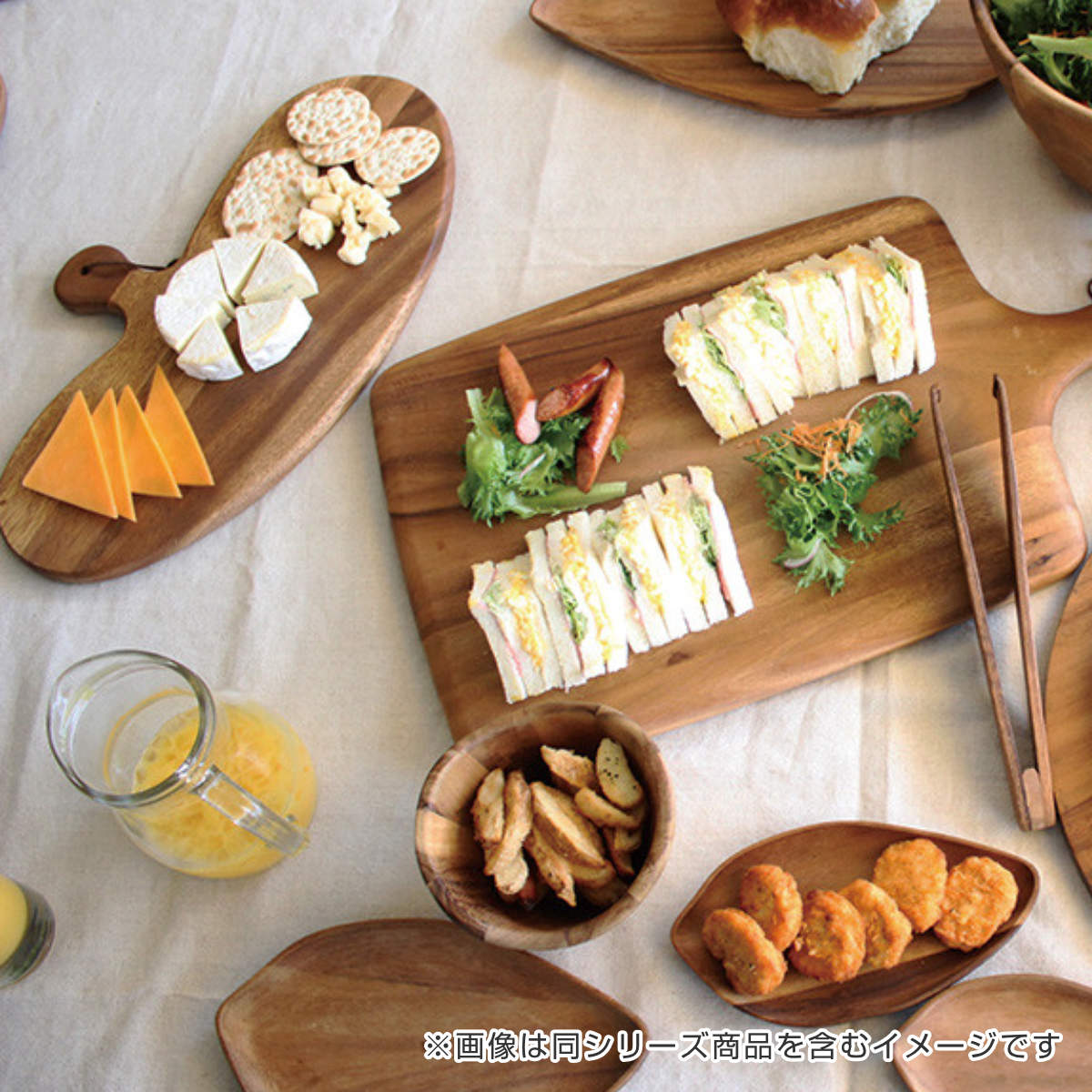 ボウル 30cm BONO リーフボウル アカシア 木製 （ 深皿 皿 お皿