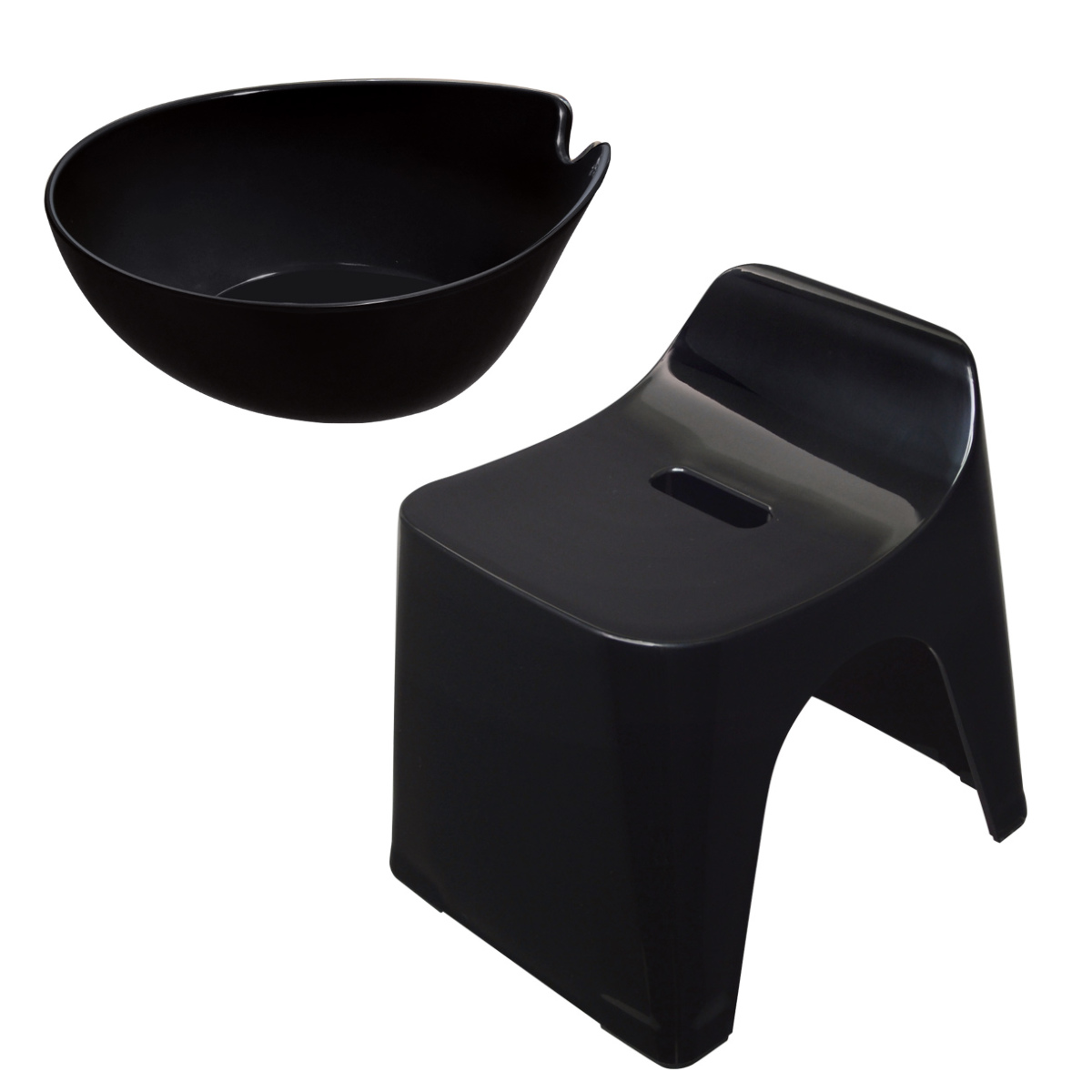 シンカテック 風呂椅子 湯桶 高さ25cm 2点セット ヒューバス 日本製