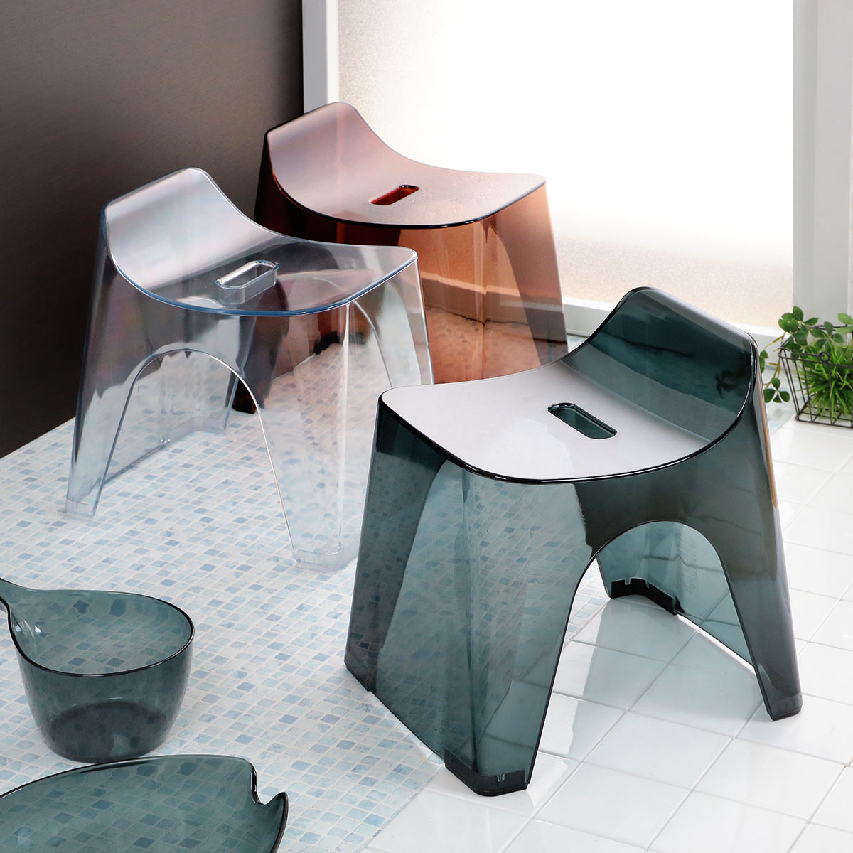 バスチェア 湯桶 セット 座面高さ25cm ヒューバス 日本製 （ バス