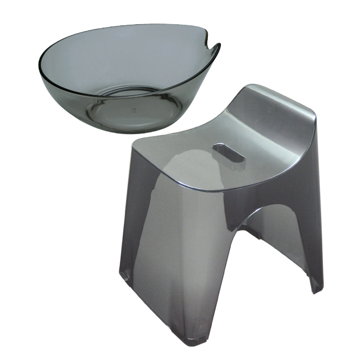 シンカテック 風呂椅子 湯桶 セット 座面高さ30cm ヒューバス 日本製
