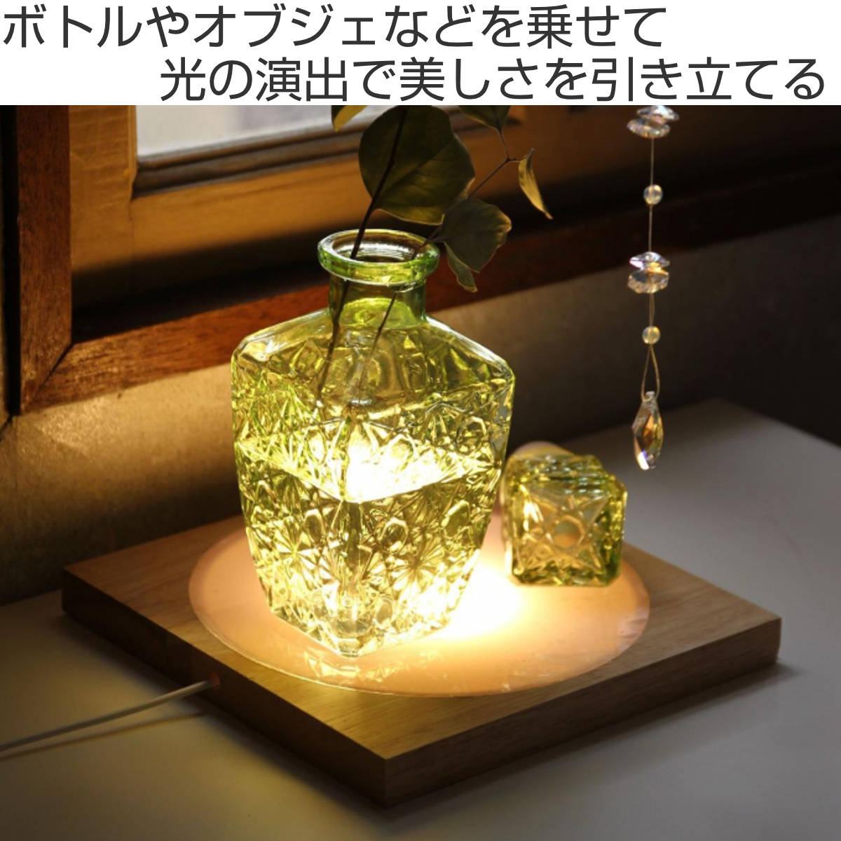 フラワーベース LEDディスプレイライト USBタイプ Lサイズ （ 照明
