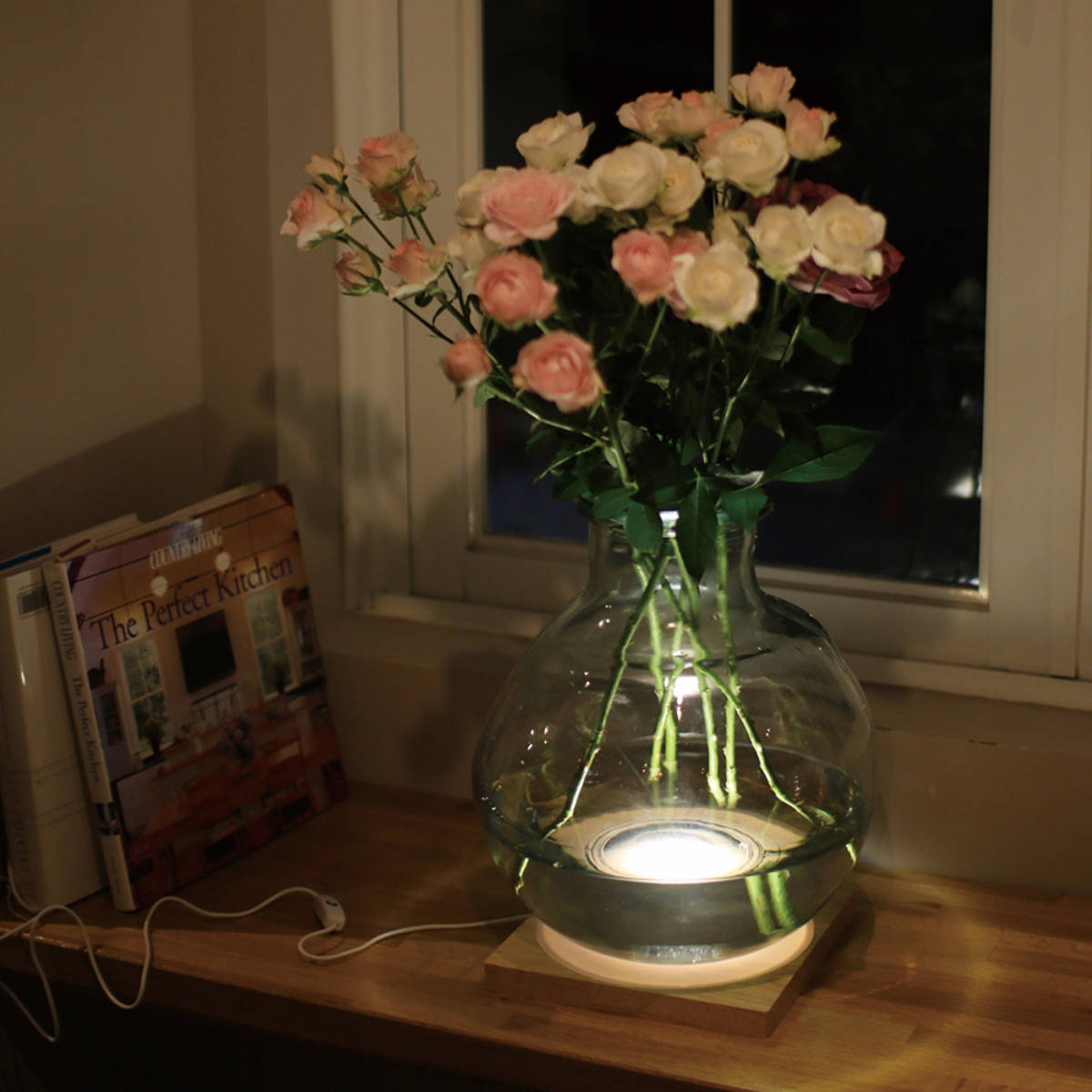 フラワーベース LEDディスプレイライト USBタイプ Lサイズ （ 照明