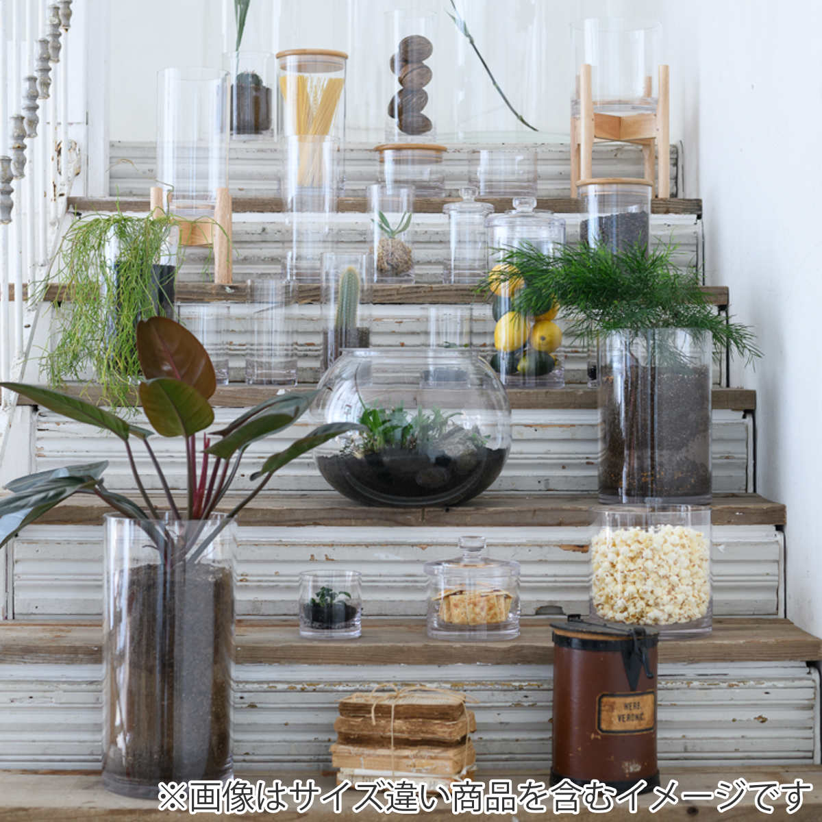 花瓶 割れないガラス PVシリンダー 直径12×高さ50cm （ 花びん 花器