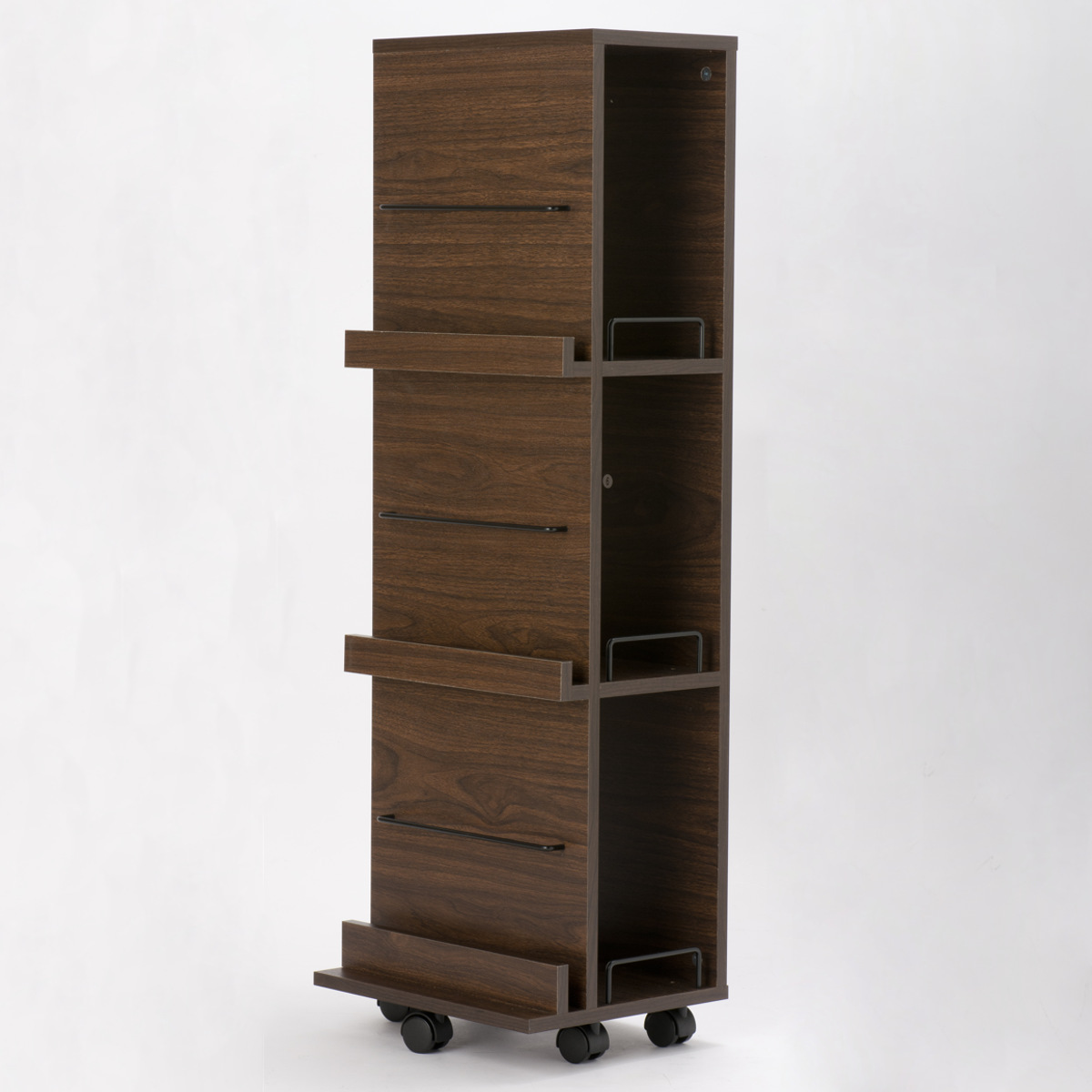 値下げ‼️CDラック 256枚収納 飾り小窓付き キャスター付き 最終値下げ‼️】CDラック 256枚収納 飾り小窓付き キャスター付き