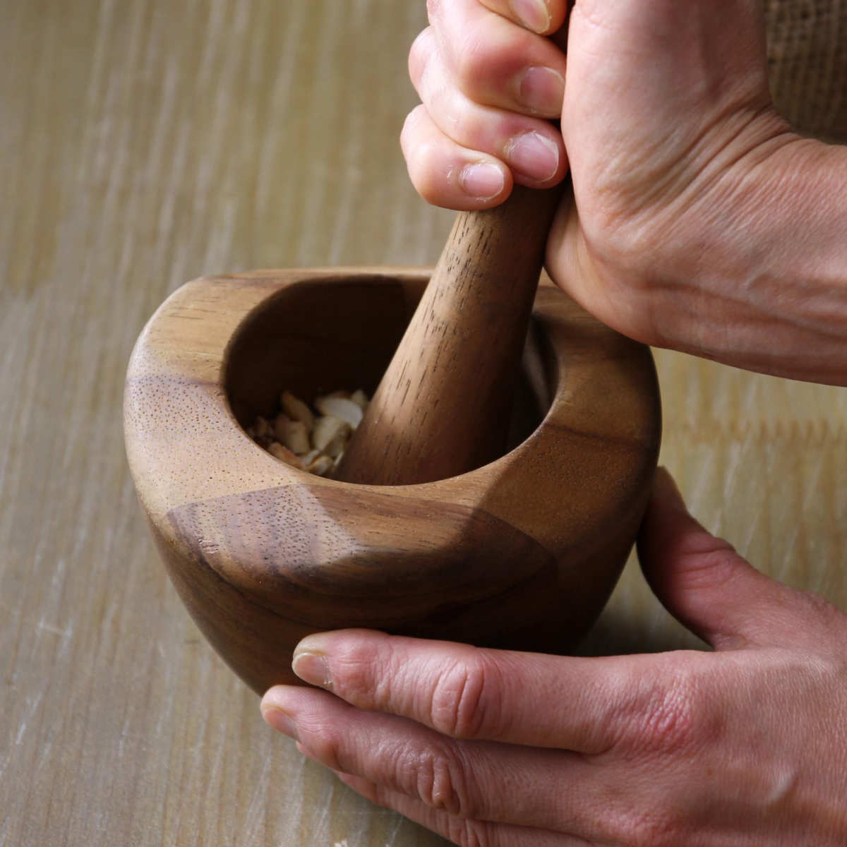 アカシアスパイスマッシャー BONO （ アカシア 木製 すり鉢 すり棒