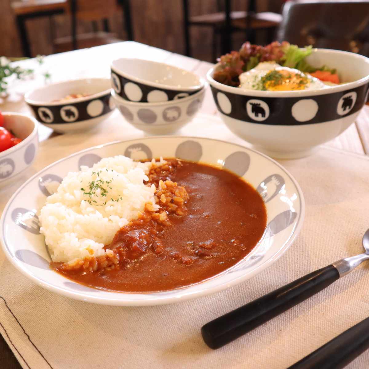 カレー皿 21.5cm ペアセット moz 美濃焼 陶器 （ 食洗機対応 電子 