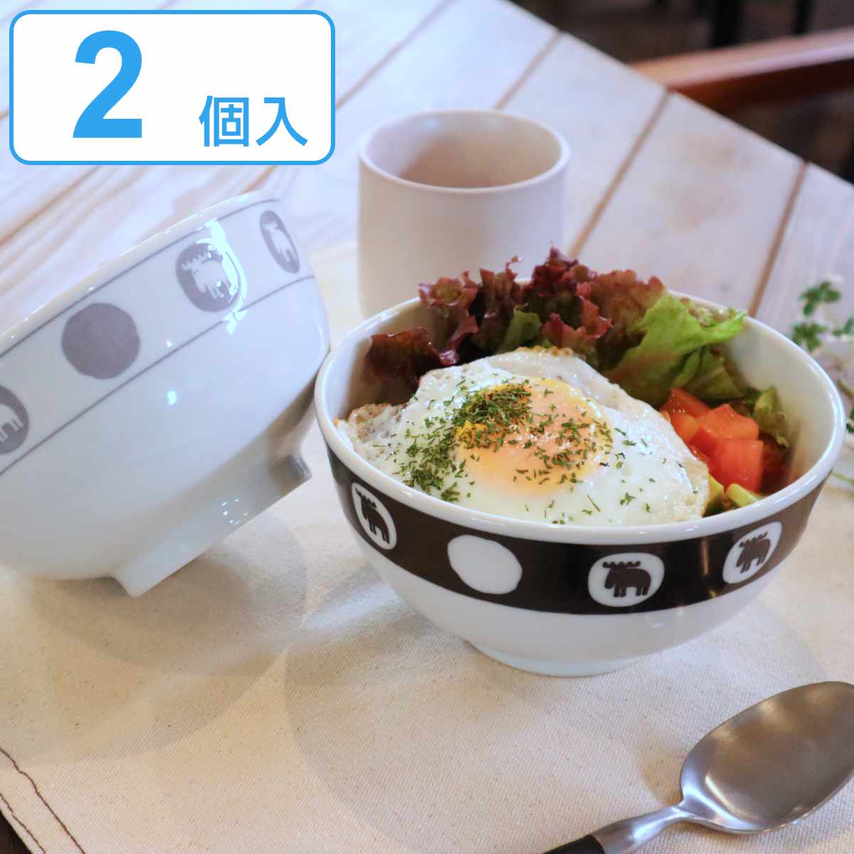どんぶり 16cm ペアセット moz 美濃焼 陶器 （ 食洗機対応 電子レンジ