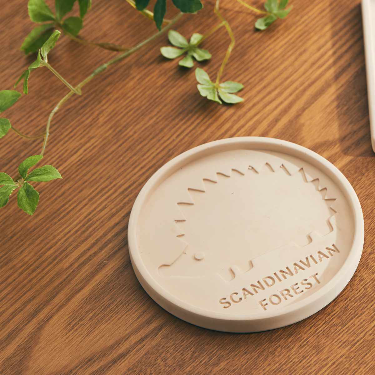 コースター 10cm サークル SCANDINAVIAN FOREST 珪藻土 （ 珪藻土