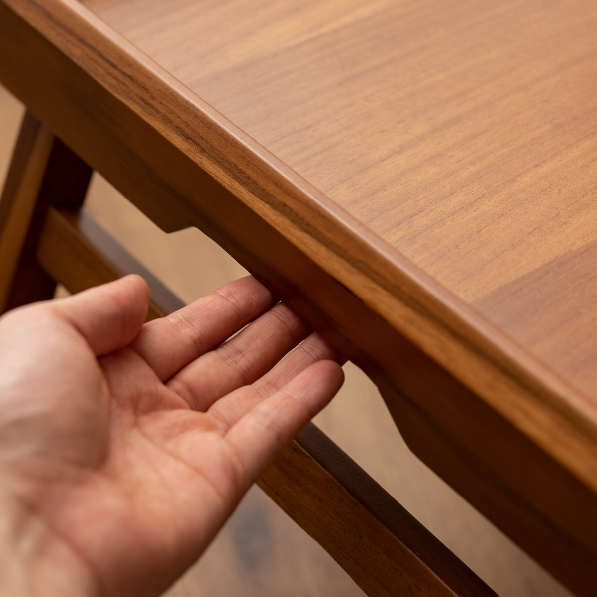 たま SCANTEAK 木製 長方形テーブル 東谷 トレーテーブル 幅80cm 折りたたみ 木製 （ テーブル ロー