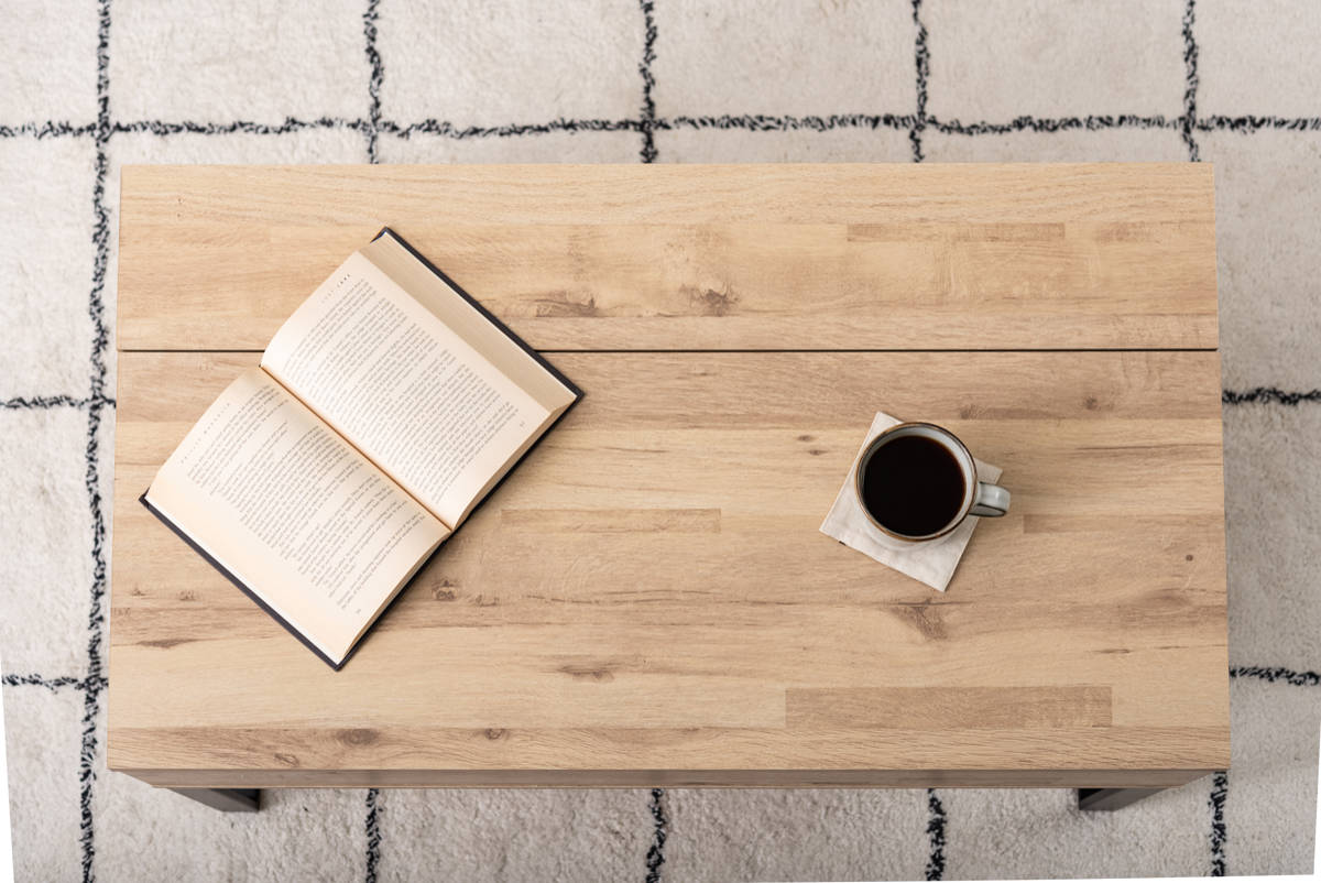 東谷 センターテーブル 幅90cm 2WAY 高さ調節 木目調 （ 昇降式 ロー