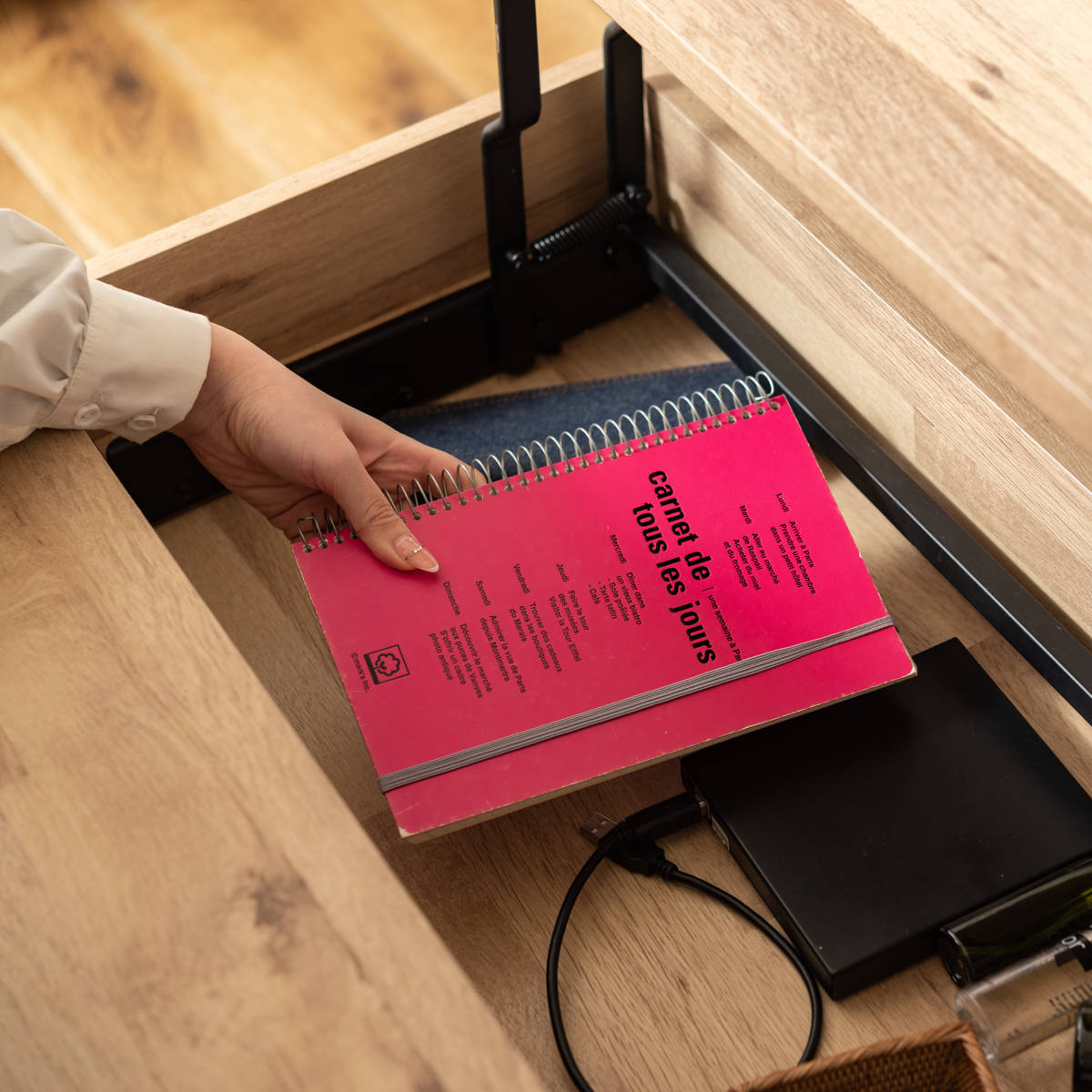 東谷 センターテーブル 幅90cm 2WAY 高さ調節 木目調 （ 昇降式 ロー