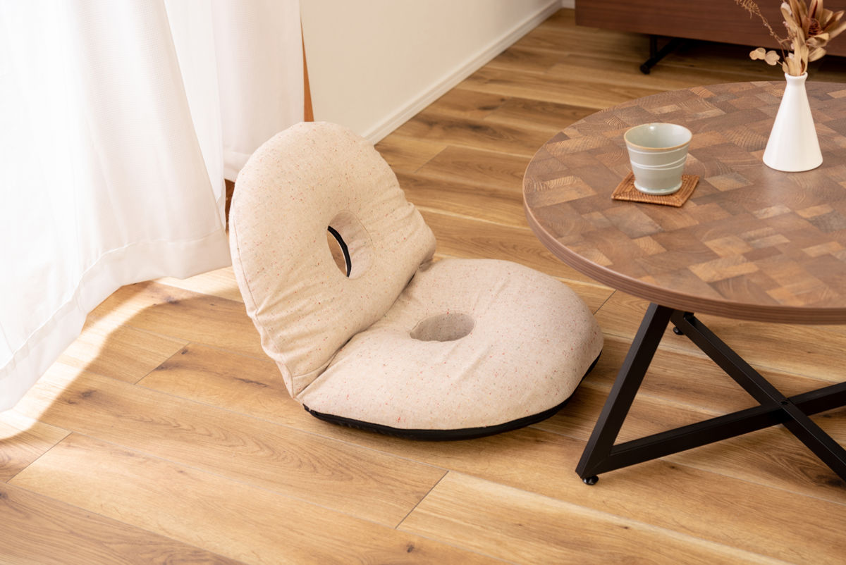 コロチェア　座椅子(1) 東谷 座椅子 ドーナツ型 低反発ウレタン 折りたたみ （ 座いす 座イス