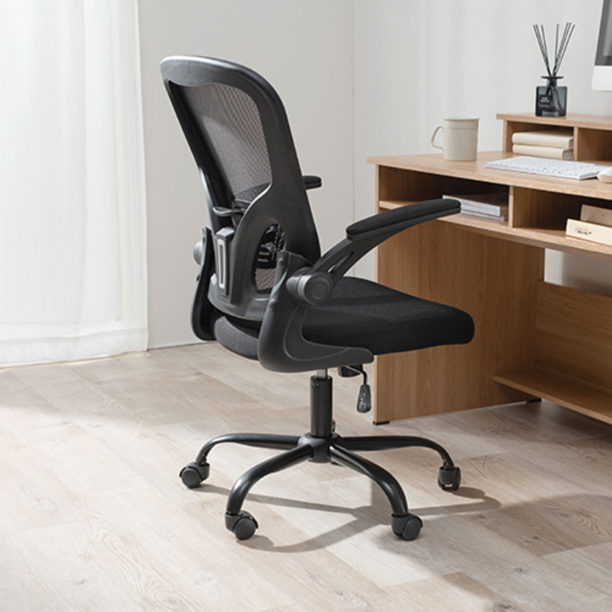 HAGiHARA（萩原） オフィスチェア 座面高47〜56cm メッシュ ロッキング