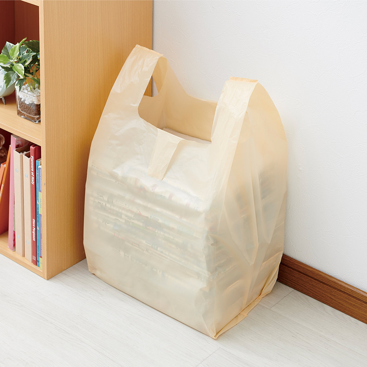 アイメディア 回収袋 バイオマス素材配合新聞雑誌回収袋 （ 新聞